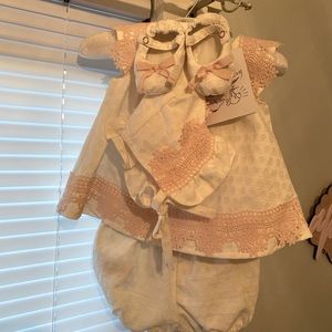 Beautiful vintage inspired new baby outfit